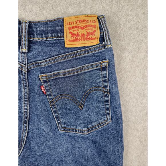 Levi's Jeans Womens Size 26x27 Wedgie Straight Button Fly Raw Hem - Picture 9 of 16